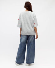 Load image into Gallery viewer, Lottie Embroidered Heart Knit Grey | Label Of Love
