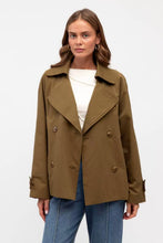 Load image into Gallery viewer, Mora Cropped Trench Coat Khaki | Paper Heart

