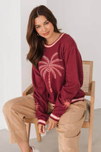 Load image into Gallery viewer, Palm Cotton Knit Jumper Wine
