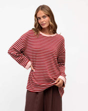 Load image into Gallery viewer, Tara Stripe Long Sleeve Tee Paper Heart
