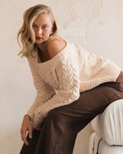 Load image into Gallery viewer, Kali Cable Knit Cream | White Closet
