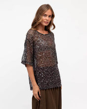 Load image into Gallery viewer, Zahni Sequins Tee Black
