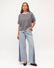 Load image into Gallery viewer, Brielle Striped Knit Tee Pink Navy
