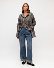 Load image into Gallery viewer, Emma Stripe Shirt Choc | Paper Heart
