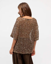 Load image into Gallery viewer, Zahni Sequins Tee Cocoa | Ebby And I
