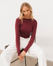 Load image into Gallery viewer, Sita Long Sleeve Tee Plum | Paper Heart
