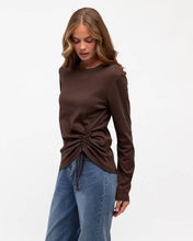 Load image into Gallery viewer, Jorie Long Sleeve Top Chocolate | Label Of Love
