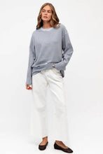 Load image into Gallery viewer, Maddie Cotton Long Sleeve Tee Blue | Paper Heart
