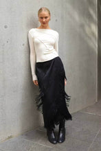 Load image into Gallery viewer, Kiira Tassel  Skirt Black
