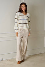 Load image into Gallery viewer, Lola Stripe Knit Jumper White Flecks
