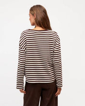 Load image into Gallery viewer, Easy Tuck Long Sleeve Tee Ivory Choc Label Of Love
