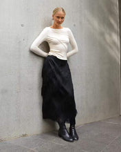 Load image into Gallery viewer, Kiira Tassel  Skirt Black
