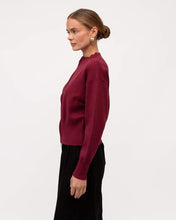 Load image into Gallery viewer, Ava Knit Zip Up Jumper Wine
