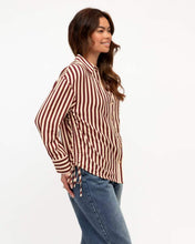 Load image into Gallery viewer, Zoah Shirt Burgundy Stripe
