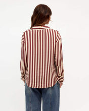 Load image into Gallery viewer, Zoah Shirt Burgundy Stripe
