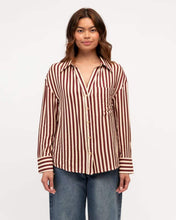 Load image into Gallery viewer, Zoah Shirt Burgundy Stripe
