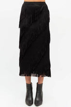 Load image into Gallery viewer, Kiira Tassel  Skirt Black
