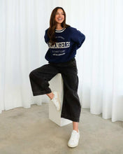 Load image into Gallery viewer, LA Crew Neck Knit Jumper Navy

