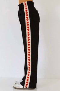 Love Hearts Pants Black