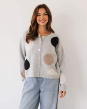 Load image into Gallery viewer, Spot Knit Wool Blend Cardigan Grey | Label Of Love
