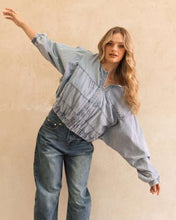 Load image into Gallery viewer, Muse Denim Bomber Jacket Ebby And I
