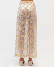 Load image into Gallery viewer, Vera Lace Sequin Maxi Skirt Gold
