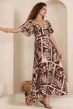 Load image into Gallery viewer, Adrianna Brown Print Maxi Dress

