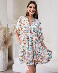 Palms Smock Dress