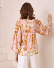 Load image into Gallery viewer, Aleta Top Pink Tan Print
