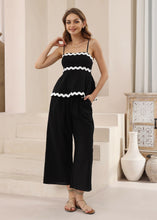 Load image into Gallery viewer, Erica Ric Rac Pants Black
