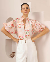 Load image into Gallery viewer, Misha Blouse Peach Floral Print
