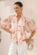 Load image into Gallery viewer, Misha Blouse Peach Floral Print
