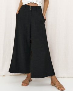 Chartres Linen Pants Black