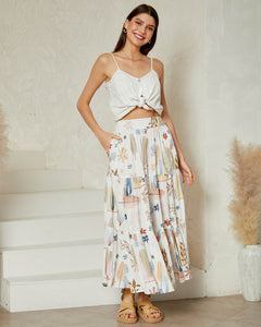 Santorini Maxi Skirt White