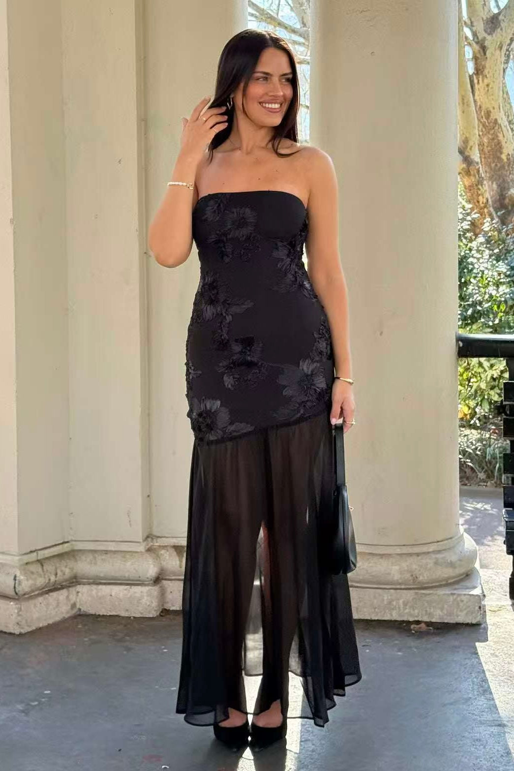 Ines Embroidered Maxi Dress