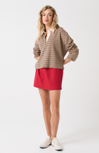 Load image into Gallery viewer, Alisa Rugby Tee - Toffee Stripe | Cartel &amp; Willow
