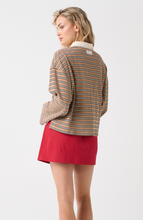 Load image into Gallery viewer, Alisa Rugby Tee - Toffee Stripe | Cartel &amp; Willow
