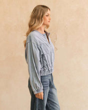 Load image into Gallery viewer, Muse Denim Bomber Jacket Ebby And I
