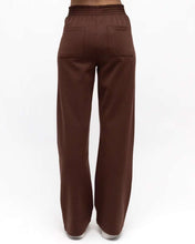 Load image into Gallery viewer, Ebby And I Pants Chocolate White Stripe
