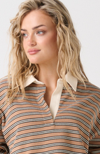 Load image into Gallery viewer, Alisa Rugby Tee - Toffee Stripe | Cartel &amp; Willow
