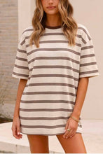 Load image into Gallery viewer, Ralee Stripe Tee Choc Ivory | Paper Heart
