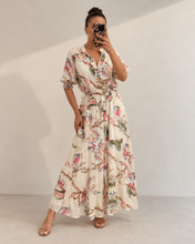 Load image into Gallery viewer, Rylan Beige Floral Maxi Dress
