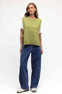 Paper Heart Effie Knit Vest Olive