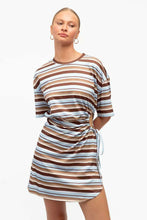 Load image into Gallery viewer, Olivia Stripe Mini Dress Paper Heart
