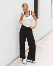 Load image into Gallery viewer, Shakila Contrast Knit Tank Black White
