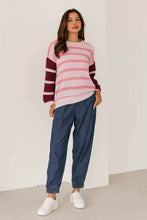 Load image into Gallery viewer, Harlee Stripe Knit Jumper Pink
