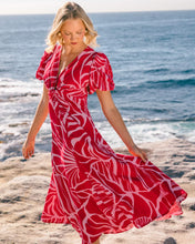 Load image into Gallery viewer, Gaia Midi Dress Red Pink
