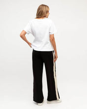 Load image into Gallery viewer, Jaysha Pants Black Cream Stripe | Ebby &amp; I
