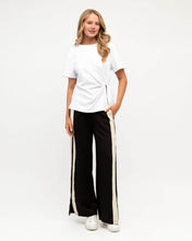Load image into Gallery viewer, Jaysha Pants Black Cream Stripe | Ebby &amp; I
