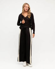 Load image into Gallery viewer, Jaysha Pants Black Cream Stripe | Ebby &amp; I
